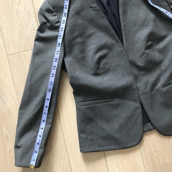 J. Crew Bi Stretch Wool Blend Open Front Blazer Jacket in Grey - Picture 12 of 12